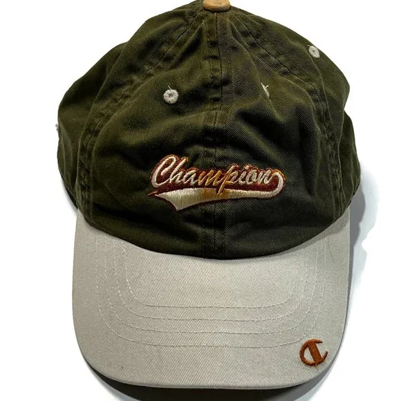 Champion Accessories Champion Hat Cap Strap Back Green Script